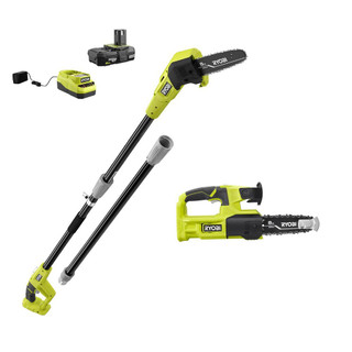 Like New -  RYOBI ONE+ 18V 8 in. Cordless Battery Pole Saw and 8 in. Pruning Saw Combo Kit with 2.0 Ah Battery and Charger