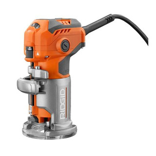 Like New -  RIDGID 5.5 Amp Corded Compact Power Trim Router with Micro-Adjust Dial R24012
