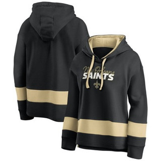 New - NFL New Orleans Saints Women's Halftime Adjustment Long Sleeve Fleece Hooded Sweatshirt - M