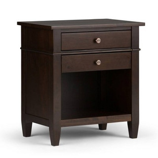 New - 24" Sterling Solid Wood Nightstand Tobacco Brown - WyndenHall