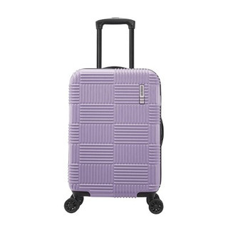 New - American Tourister NXT Checkered Hardside Carry On Spinner Suitcase - Soft Lilac
