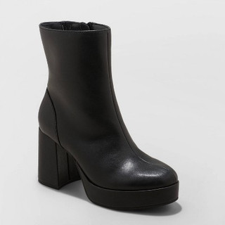 Women's Blythe Platform Boots - A New Day Black 12