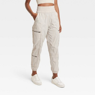 Women's High-Rise Cargo Joggers - JoyLab Silver XXS