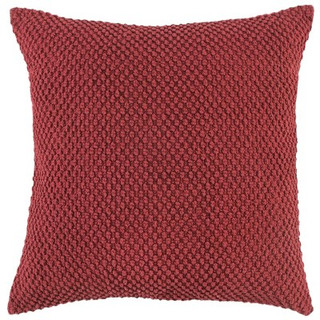 20"x20" Oversize Vintage Square Throw Pillow Cover Burgundy - Rizzy Home