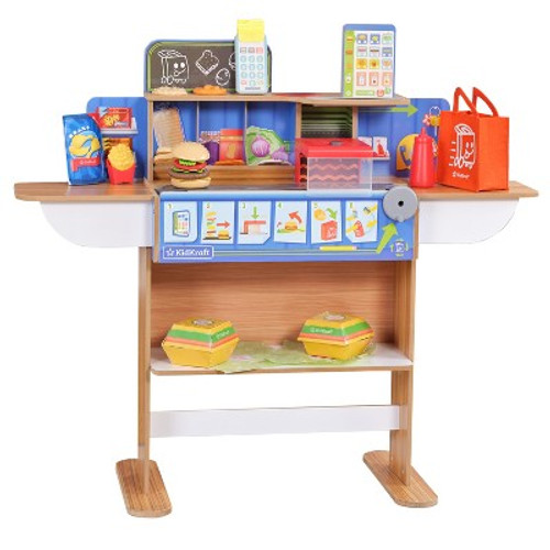 Open Box KidKraft 2-in-1 Restaurant & Delivery Wooden Play Store