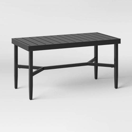 Open Box Searsburg Aluminum Slat Top Coffee Table - Black - Threshold