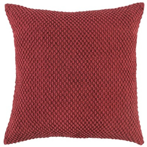 New - 20"x20" Oversize Vintage Square Throw Pillow Cover Burgundy - Rizzy Home