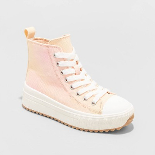 New - Girls' Blakely High Top Lace-Up Zipper Sneaker Boots - art class 1