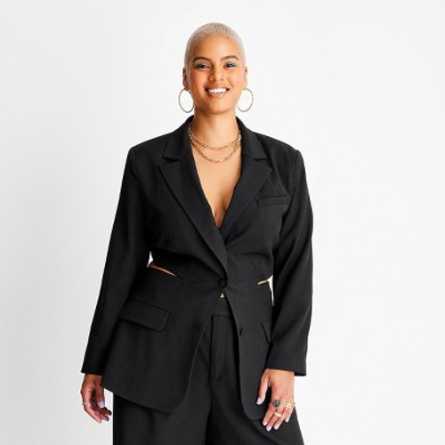 New - Women's Cut Out Blazer - Future Collective with Alani Noelle Black 3X