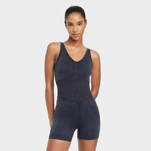 New - Women's Seamless Short Bodysuit - JoyLab Black XS
