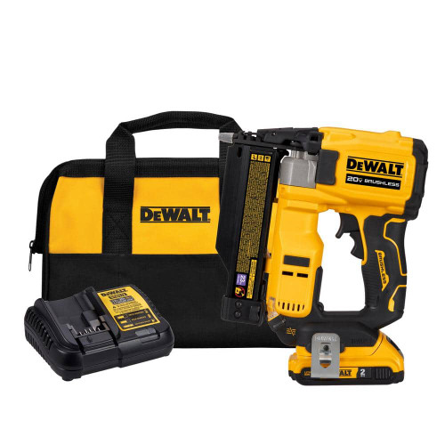 Like New -  DEWALT 20-Volt MAX Lithium-Ion Cordless 23-Gauge Pin Nailer Kit with 2.0 Ah Battery Pack and Charger