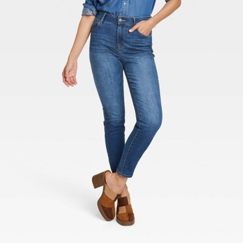 New - Women's High-Rise Skinny Jeans - Knox Rose Dark Wash 8