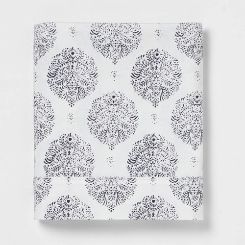New - King 300 Thread Count Ultra Soft Printed Flat Sheet Paisley - Threshold