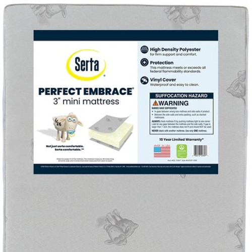 New - Serta Perfect Embrace 4" Mini Crib Mattress