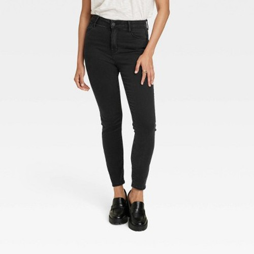 New - Women's High-Rise Skinny Jeans - Knox Rose Black 2