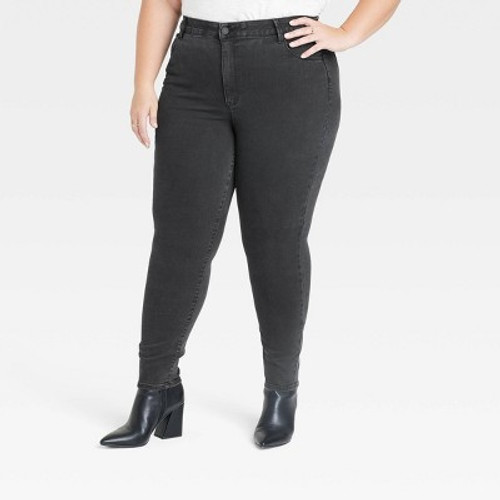 New - Women's High-Rise Skinny Jeans - Knox Rose Black 18