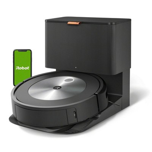 Open Box iRobot Roomba j7+ Wi-Fi Connected Self-Emptying Robot Vacuum - Black - 7550