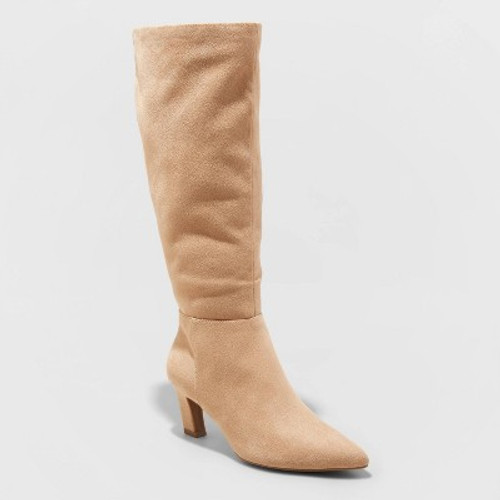 New - Women's Raye Tall Dress Boots - A New Day Taupe 9.5