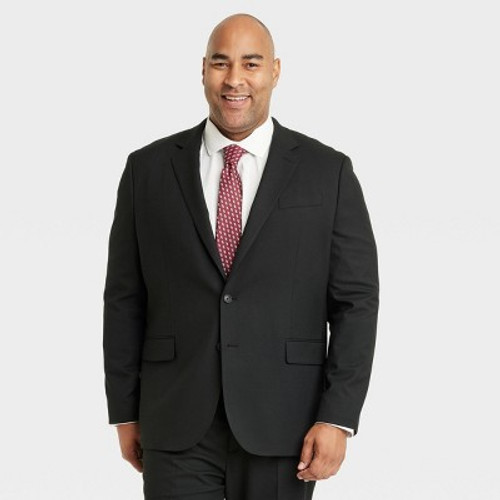 New - Men's Big & Tall Standard Fit Suit Jacket - Goodfellow & Co Black 48S
