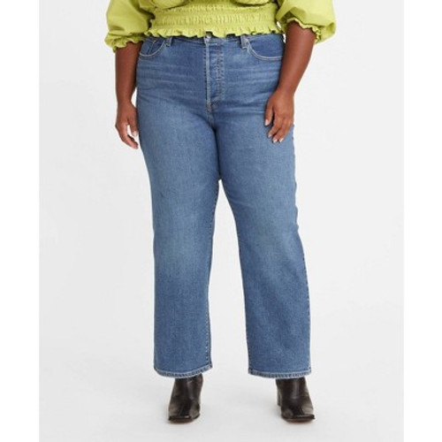 New - Levi's Women's Plus Size Ultra-High Rise Ribcage Straight Jeans - Summer Slide 22