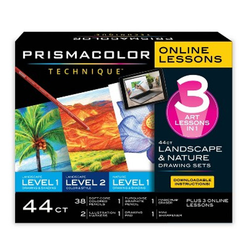 Open Box 44ct  Landscape & Nature Drawing Colored Pencils with Digital Lessons