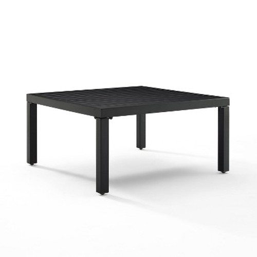 Open Box Piermont Outdoor Metal Sectional Coffee Table - Matte Black - Crosley