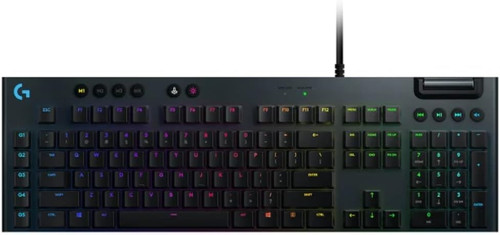 Logitech - G815 LIGHTSYNC Full-size Wired Mechanical GL Tactile Switch Gaming Keyboard - Carbon
