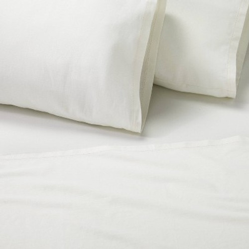 New - 4pc Full Linen Blend Sheet Set Sour Cream - Hearth & Hand with Magnolia