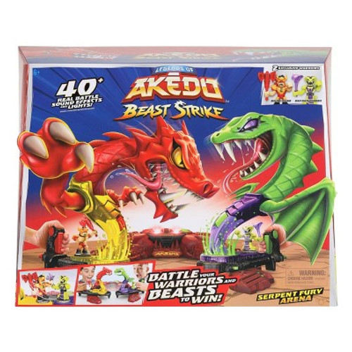 New - Legends of Akedo Beast Strike Serpent Fury Arena Playset