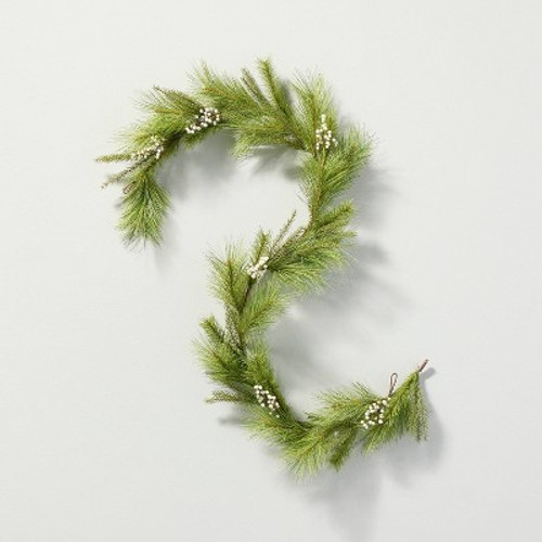 New - 6' Faux Needle Pine & Snowberry Christmas Garland - Hearth & Hand with Magnolia