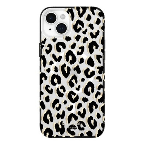 New - Kate Spade New York Apple iPhone 15 Plus/iPhone 14 Plus Protective Case with MagSafe - City Leopard