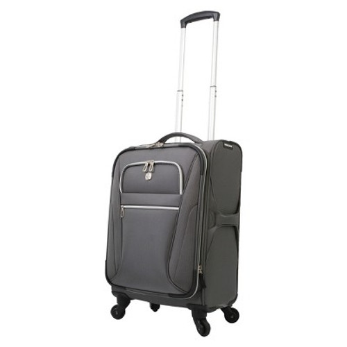 New - SWISSGEAR Checklite Softside Carry On Suitcase - Charcoal