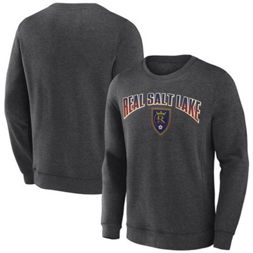 New - MLS Real Salt Lake Men's Offside Gray Crew Neck Fleece Sweatshirt - XL