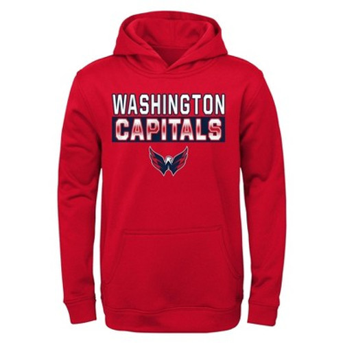 New - NHL Washington Capitals Boys' Poly Fleece Hooded Sweatshirt - XS