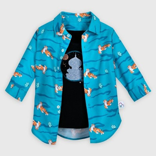 New - Girls' Disney Jasmine 2pc Top and Button-Up Shirt Matching Set - 13 - Disney Store