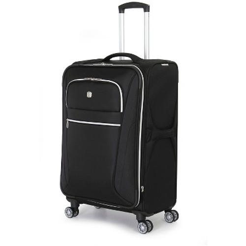 New - SWISSGEAR Checklite Softside Medium Checked Suitcase - Black