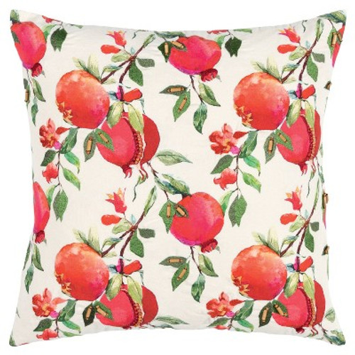 New - 20"x20" Oversize Botanical Pomegranate Square Throw Pillow Cover - Rizzy Home