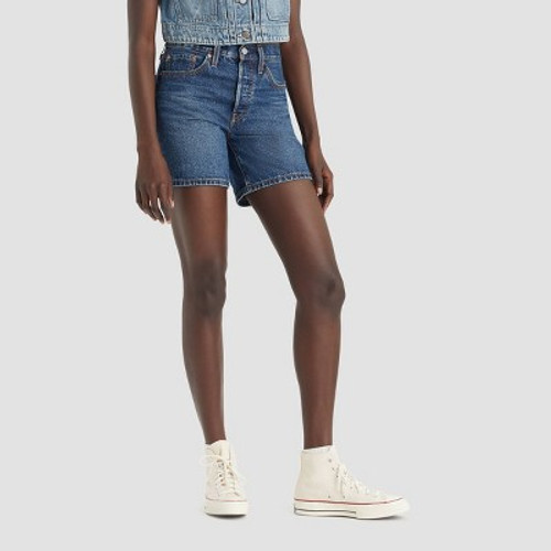 New - Levi's Women's Mid-Rise Jean Shorts - Pleased to Meet You 24