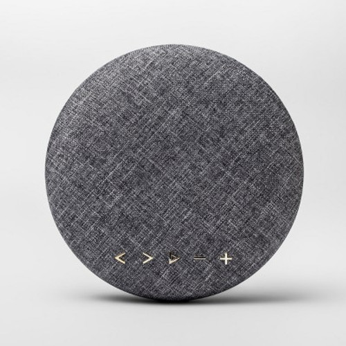 Open Box Round Bluetooth Speaker - heyday Gray/Gold