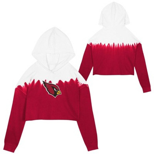 NFL Arizona Cardinals Girls' Crop Hooded Sweatshirt - XL