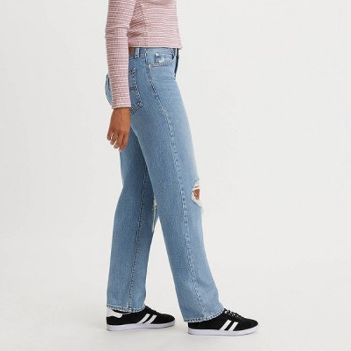 New - Levi's Women's Mid-Rise '94 Baggy Jeans - Caution Hot Pants 32