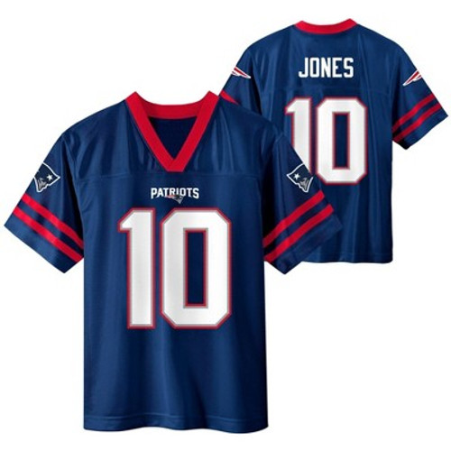 NFL New England Patriots Boys' Short Sleeve Jones Jersey - XS