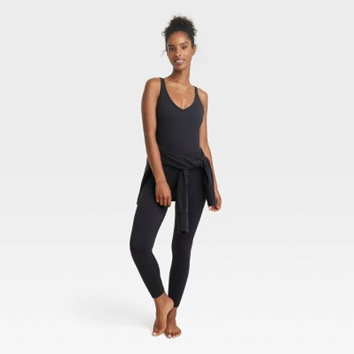 Women's Textured Seamless Bodysuit - JoyLab Black XS