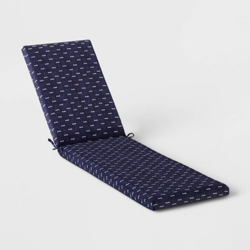 New - Arete Outdoor Chaise Lounge Cushion Navy - Threshold