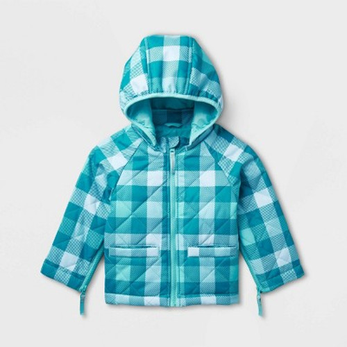 New - Toddler Adaptive Quilted Jacket - Cat & Jack Blue 2T