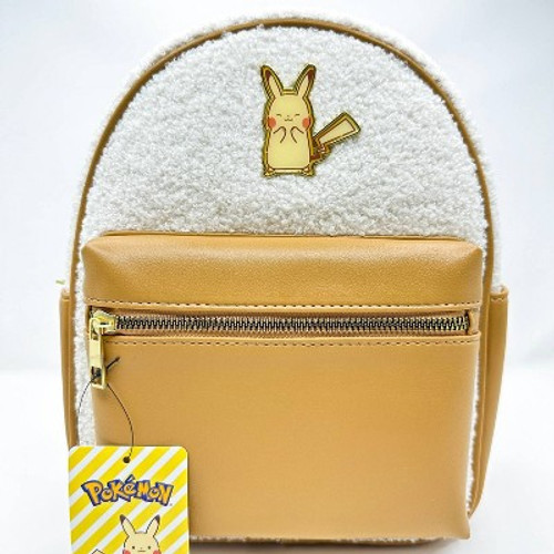 New - Pokemon Mini Backpack - Sherpa Electric Type Pikachu