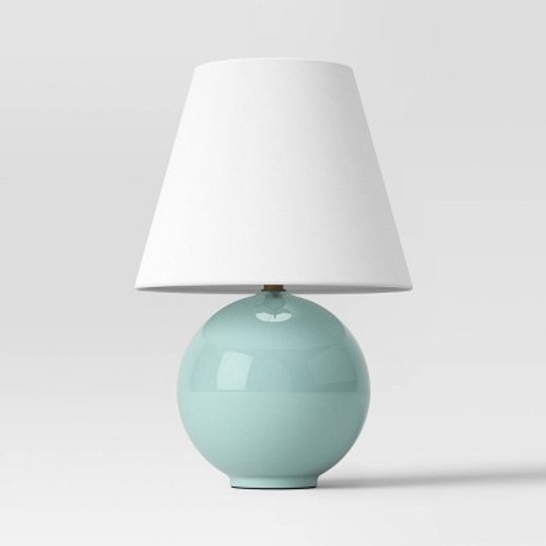 New - Round Table Lamp with Tapered Shade Blue (Includes LED Light Bulb) - Threshold