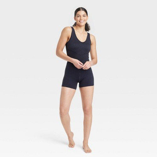 New - Women's Seamless Short Active Bodysuit - JoyLab Black XXL