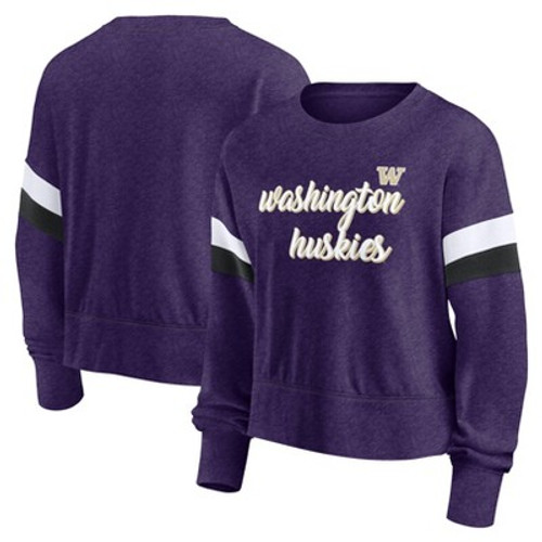 New - NCAA Washington Huskies Women's Crew Neck Fleece Sweatshirt - XL