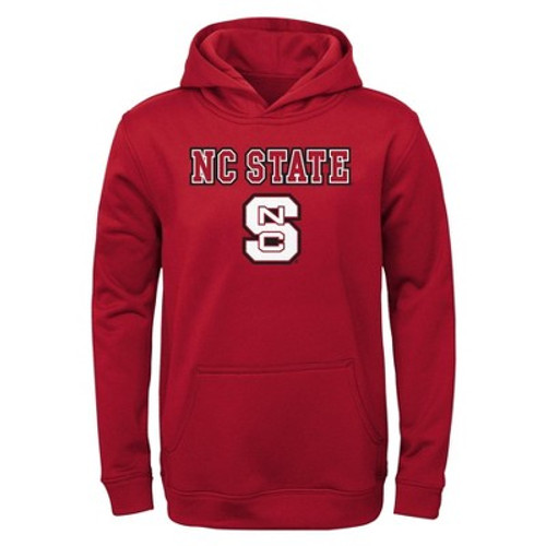 New - NCAA NC State Wolfpack Boys' Poly Hooded Sweatshirt - L